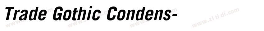 Trade Gothic Condens字体转换